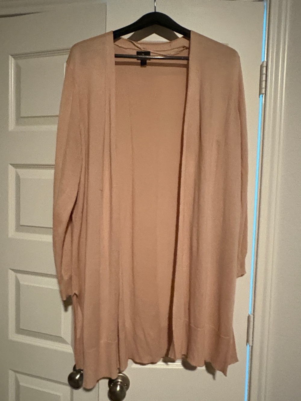Worthington Open-Front Cardigan in Blush Pink